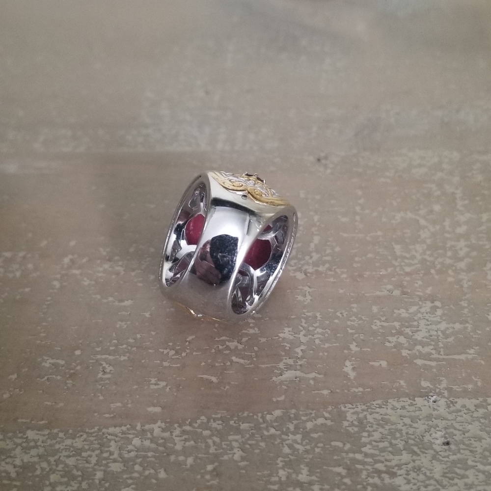 Red Jasper And Ruby Ring - image 4
